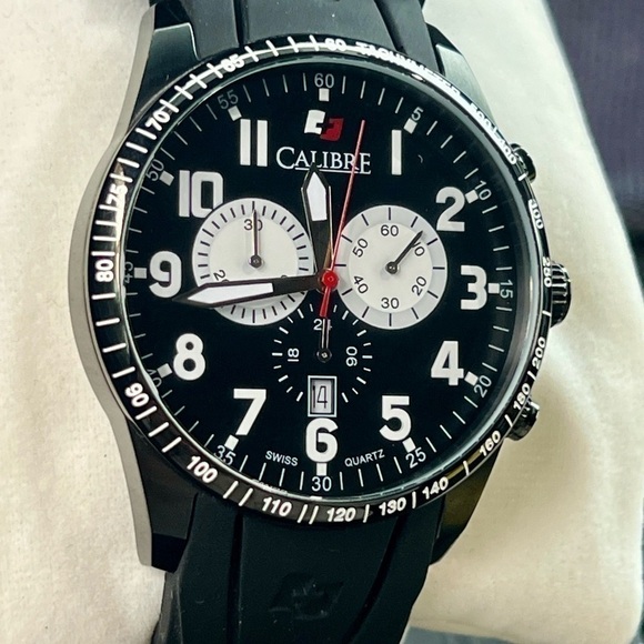 Calibre Lancer Chronograph Date Designer Sports Men’s Watch - Picture 3 of 7